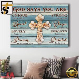 God Says You Are Special Lovely Precious Strong Canvas Canvas Wall Art